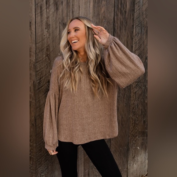 Three Bird Nest Sweet Heart Balloon Sleeve Knit Sweater | Size Medium - Picture 1 of 6